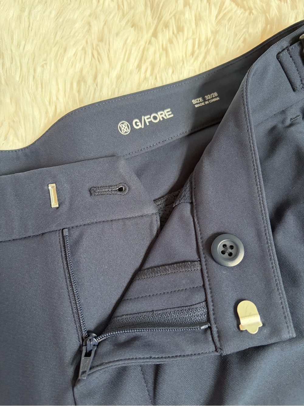 G/Fore Men's Tech Tab 4 Way Stretch Golf Pants Trouser Navy Blue 32x28 G4MS23B91 - Picture 6 of 12